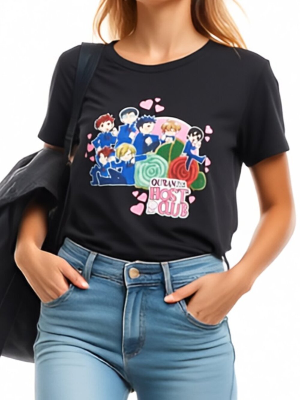 WOMEN'S FUNIMATION x OURON HIGH SCHOOL HOST CLUB ANIME SHIRT WOMENS SIZE MEDIUM